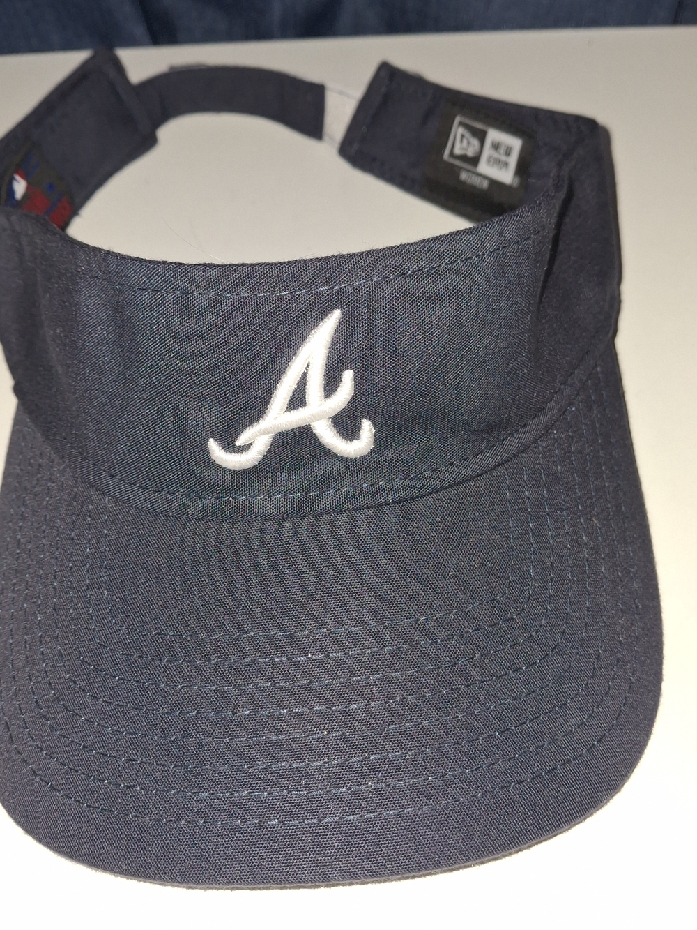 Atlanta Braves Womens Navy Visor with White 'A' Logo